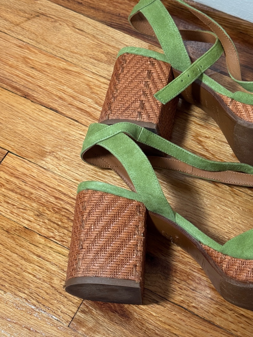 Sezane Green Suede Sandals - 39 (8) - Picture 10 of 10